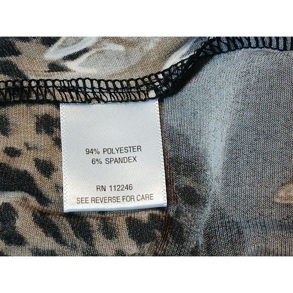 Sami & Jo Womens XL Babydoll Top Textured Animal Print Fairy Goth Grunge Blouse - Picture 5 of 7